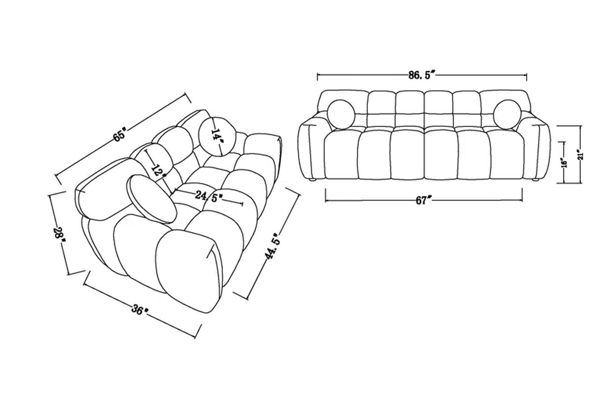 Kieayla 86.61'' Upholstered Sofa