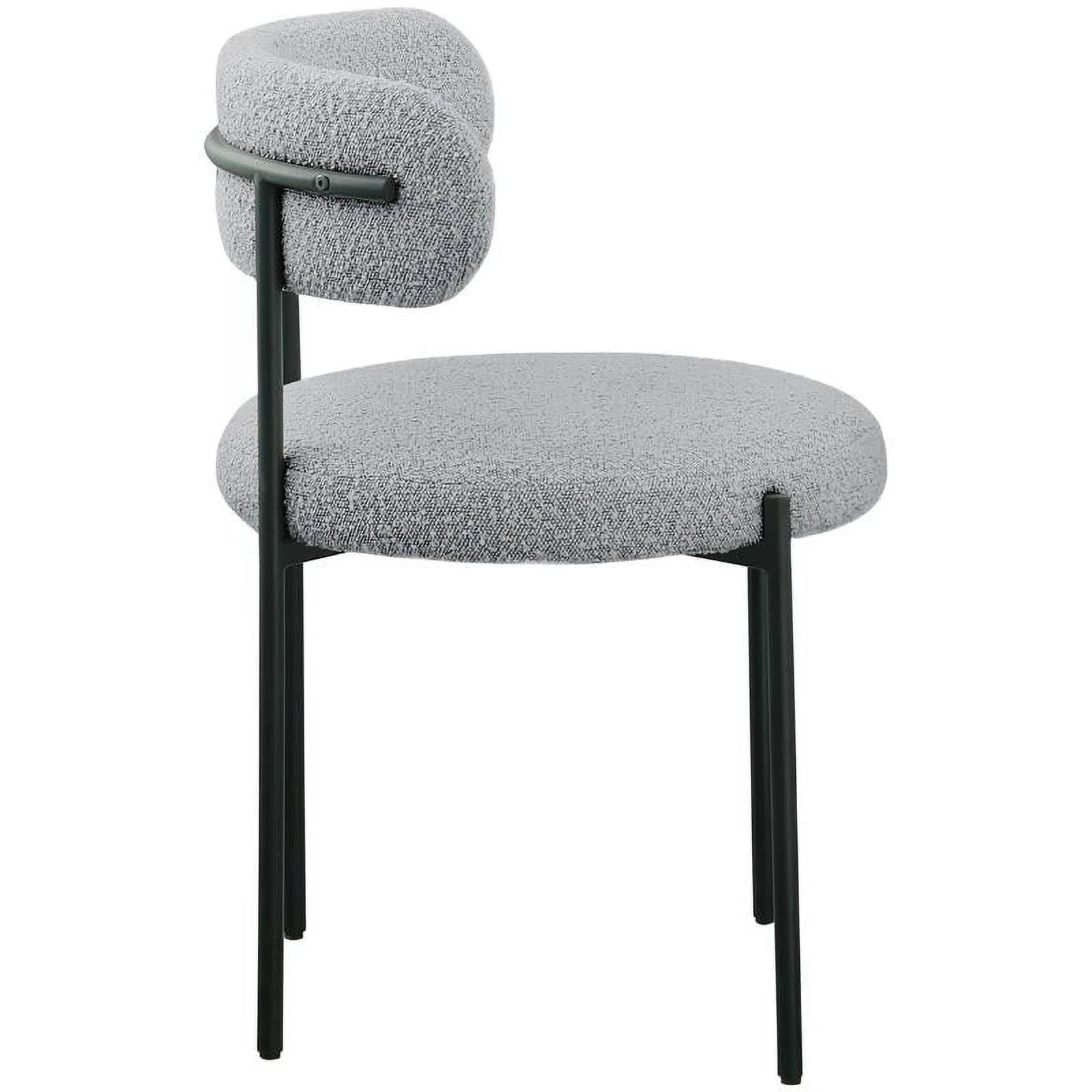 Beacon Grey Boucle Fabric Dining Chair