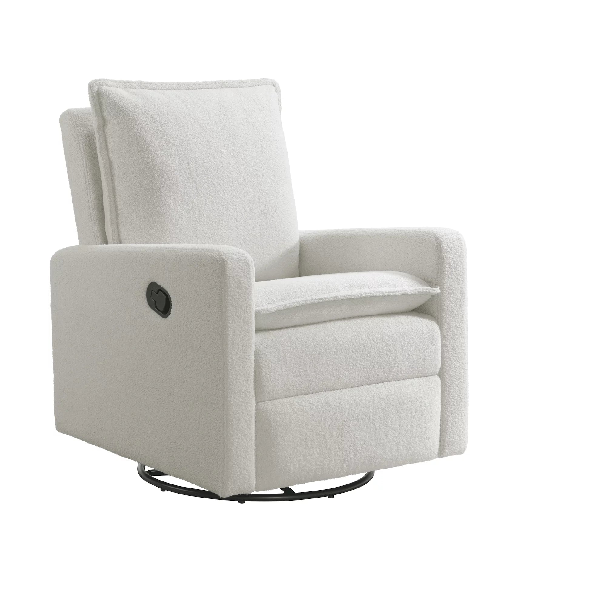 Coventry Glider Recliner Boucle White