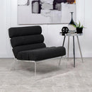 Madia Boucle Upholstered Swivel Glider Chair Charcoal Grey