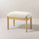 Boucle Upholstered Wood Ottoman - Oatmeal - Hearth & Hand with Magnolia