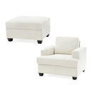 Berlinde 39'' Upholstered Armchair with Ottoman