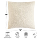 Square Boucle Ivory Pillow, 18 in X 18 In, Polyester Fill