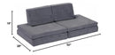 the Whatsit Modular Kids Couch, Toddler Couch Sofa Bed, Modular Kids Play Couch, Gray