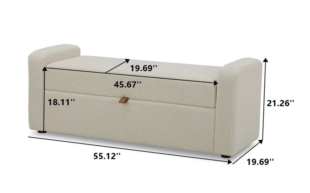 Springwood Storage Bench, Cream