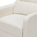 Adrian Swivel Glider with Storage Ottoman in Ivory Boucle