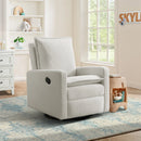 Coventry Glider Recliner Boucle White