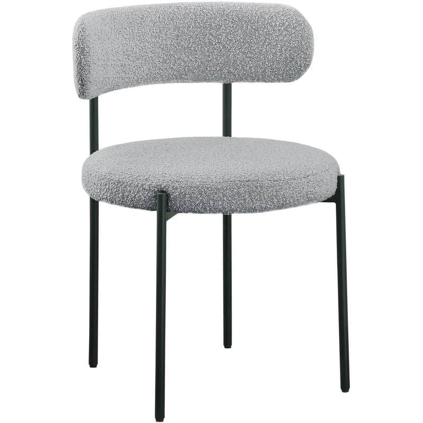 Beacon Grey Boucle Fabric Dining Chair