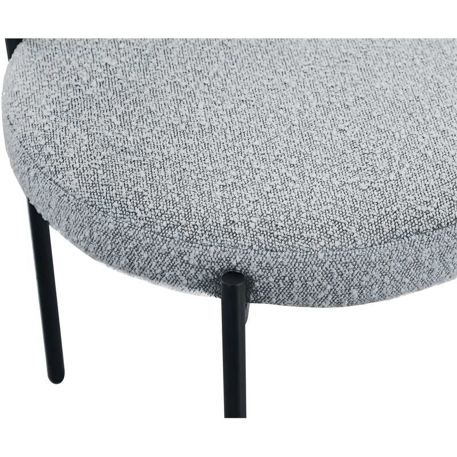 Beacon Grey Boucle Fabric Dining Chair