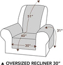 Reversible Recliner Chair Cover, Sofa Slipcover for Dogs, 3 Cushion Couch Protector (Recliner Oversize: Chocolate/Beige)