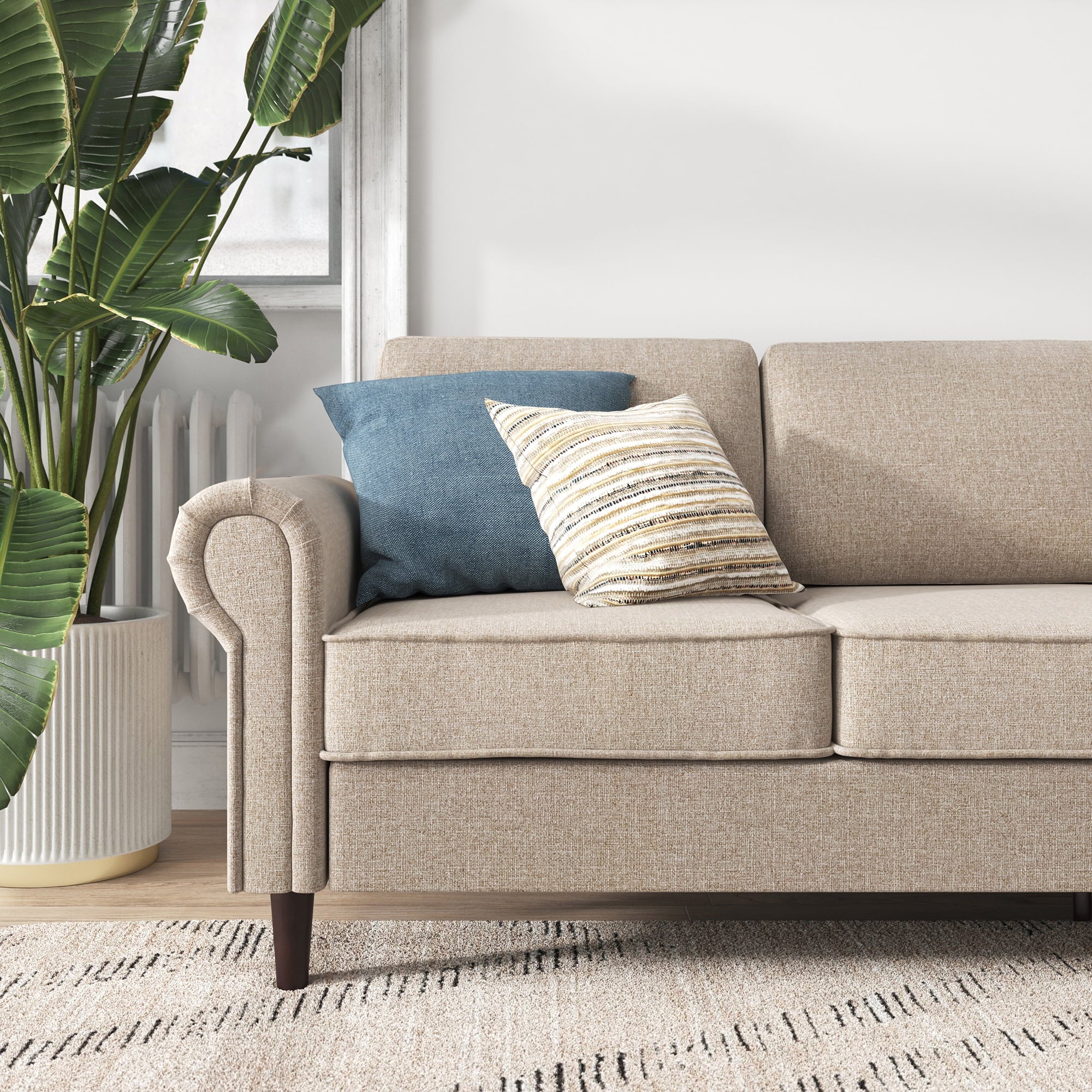 Madison Sofa Couch, Oatmeal Beige