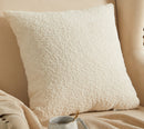 Square Boucle Ivory Pillow, 18 in X 18 In, Polyester Fill