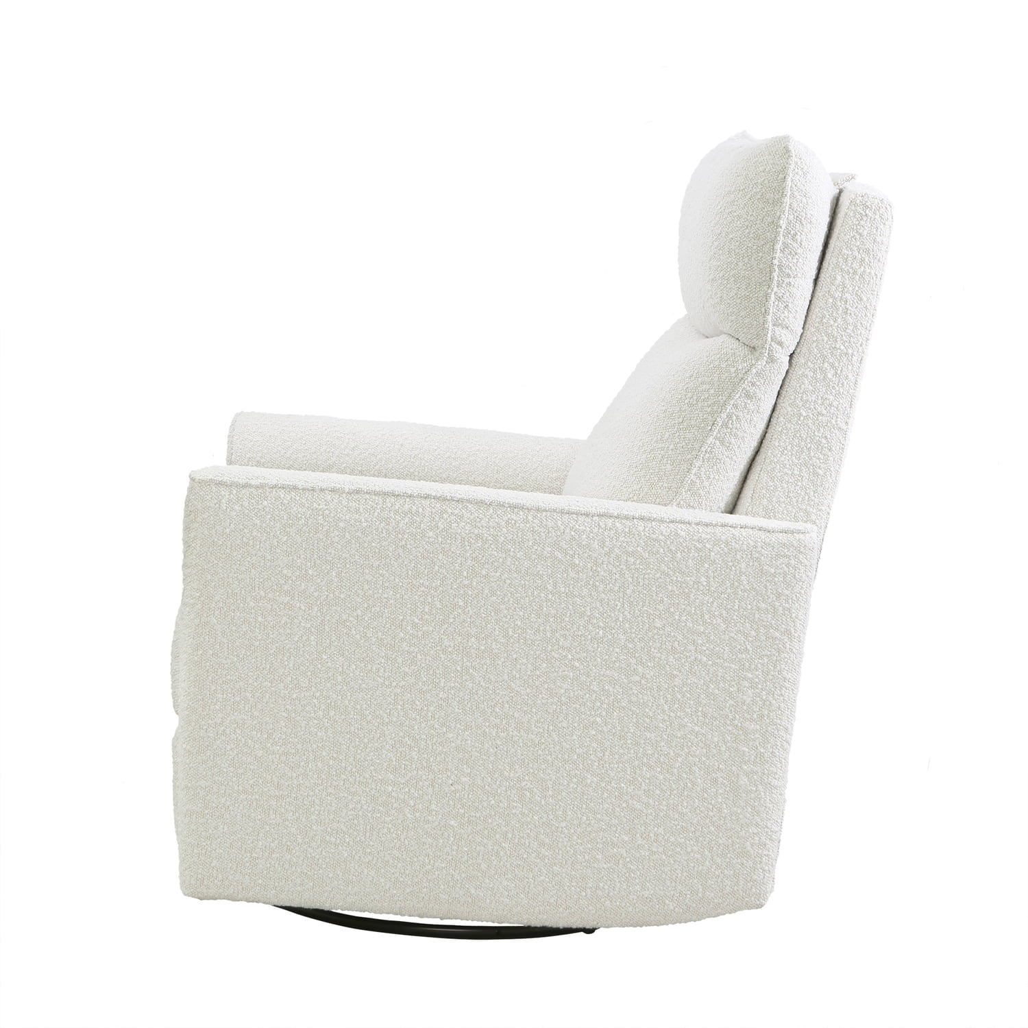 Soho Upholstered Swivel Glider- Boucle