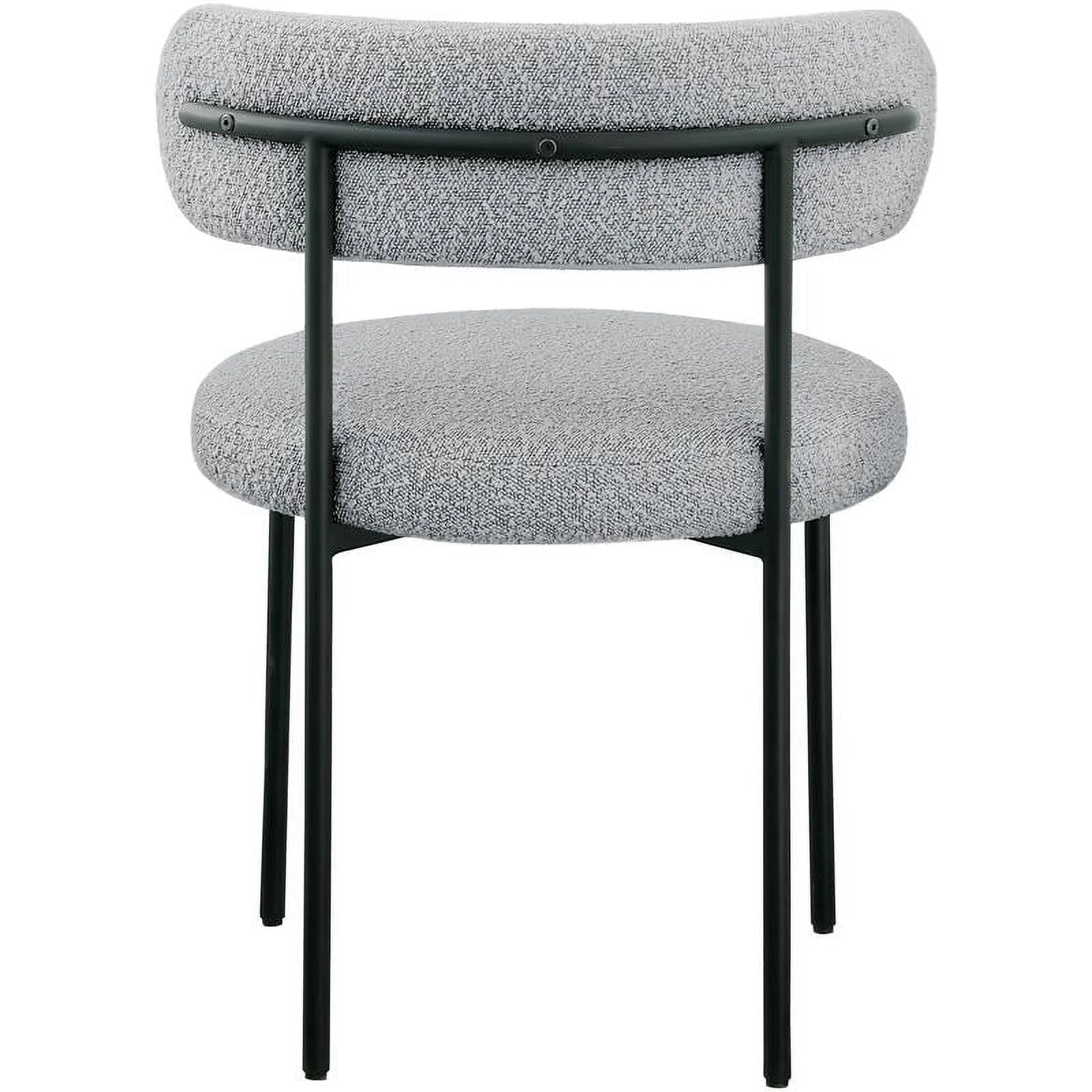 Beacon Grey Boucle Fabric Dining Chair