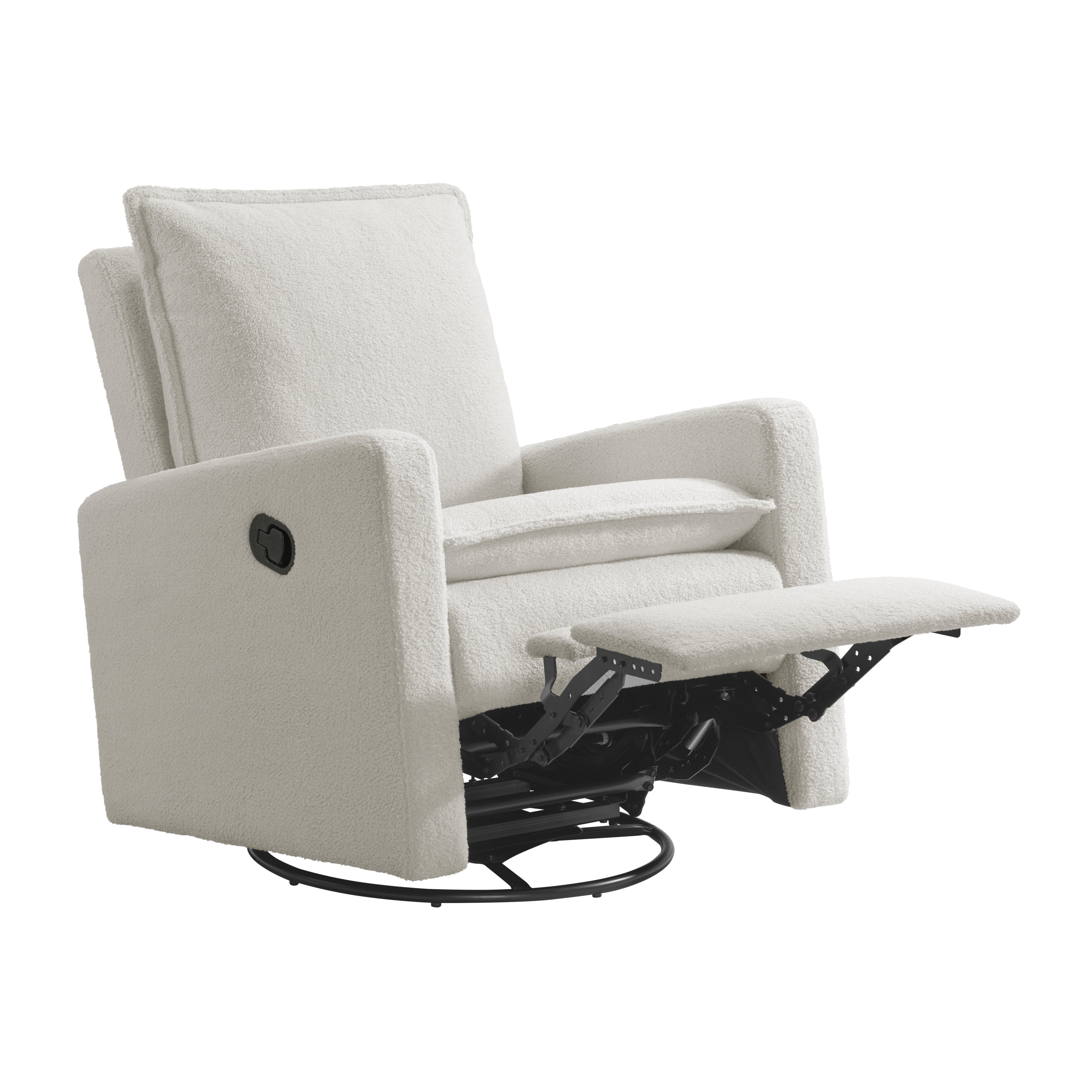 Coventry Glider Recliner Boucle White