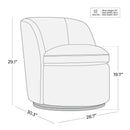 Swivel Accent Chair Armchair, round Barrel Chairs in Fabric for Living Room Bedroom, Boucle Accent Chair, White