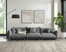 Amritha MINIMORE Modern Style 124.5" Modular Wit Arm Sofa