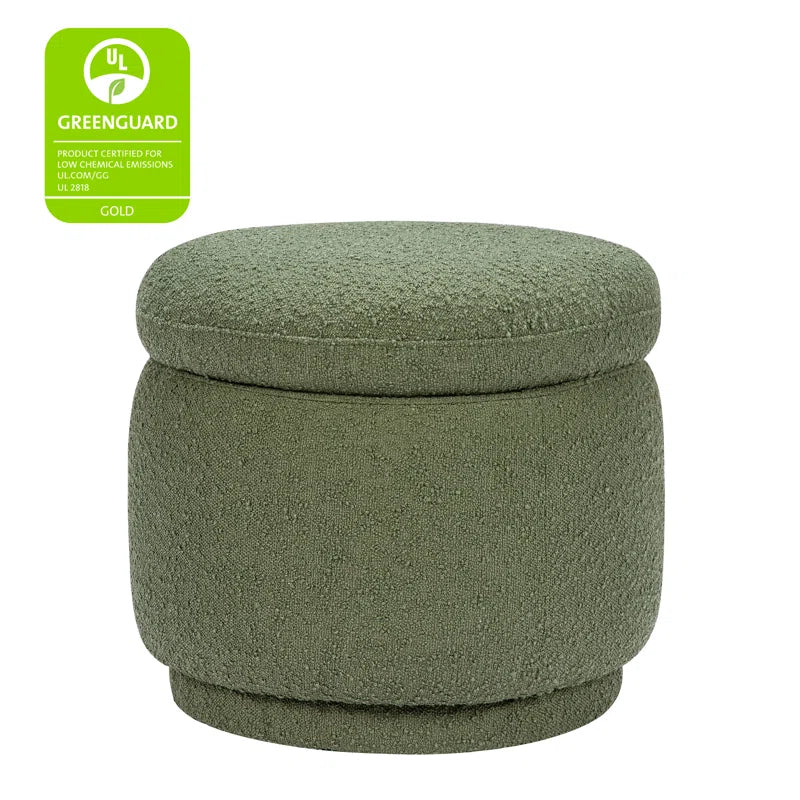 Enoki 21" Wide round Storage Ottoman with Storage