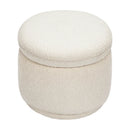 Enoki 21" Wide round Storage Ottoman with Storage