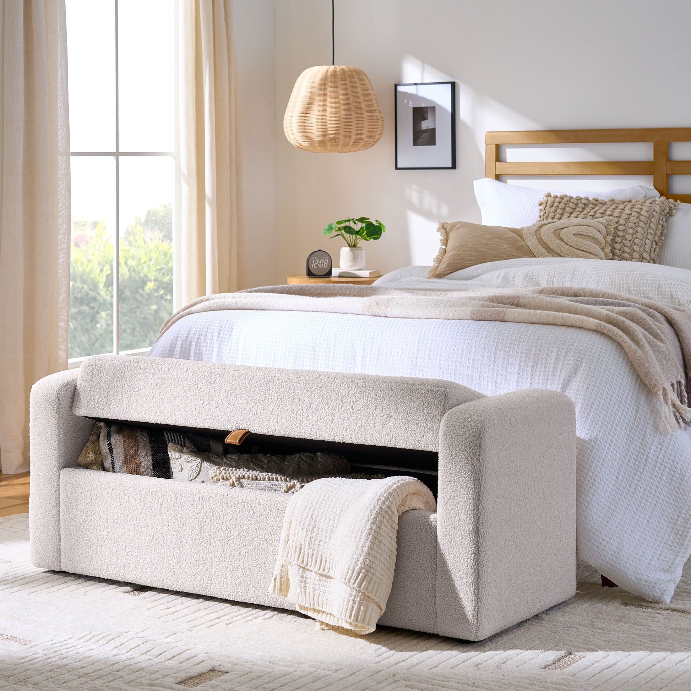 Springwood Storage Bench, Cream