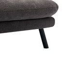 Camden Cozy Futon, Charcoal Boucle Fabric, 72"