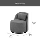 Juliet Modern Arch Swivel Chair, Gray