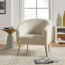 Dawson Boucle Barrel Chair with Metal Legs