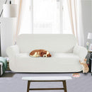 Stretch Sofa Cover Water-Repellent Couch Covers Dog Cat Pet Proof Couch Slipcovers Protectors (Sofa, White)