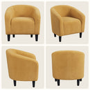 Modern Upholstered Boucle Accent Club Chair for Living Room, Mustard Yellow