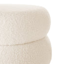 Boucle Cloud Storage Ottoman, Cream