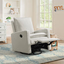 Coventry Glider Recliner Boucle White