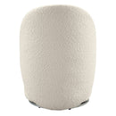 Lystra Fabric Swivel Vanity Chair in Textured Cream Fabric