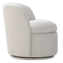 Swivel Accent Chair Armchair, round Barrel Chairs in Fabric for Living Room Bedroom, Boucle Accent Chair, White