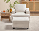 Berlinde 39'' Upholstered Armchair with Ottoman