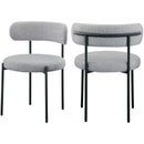 Beacon Grey Boucle Fabric Dining Chair